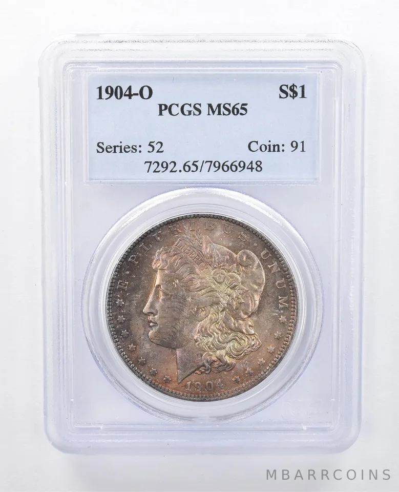 1904-O Morgan Silver Dollar MS65 PCGS Beautiful Tone *8046