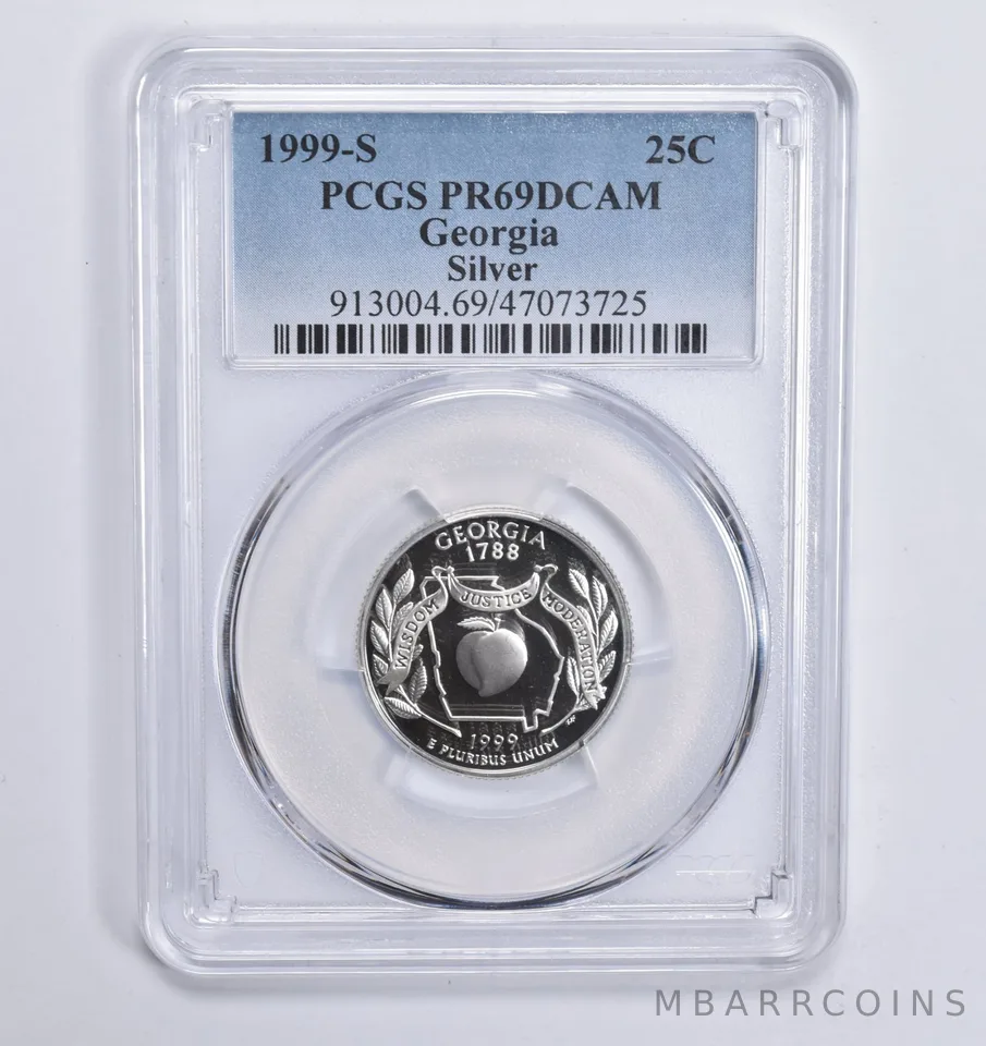 1999-S Silver Georgia Quarter PR69 DCAM PCGS Blue Lbl