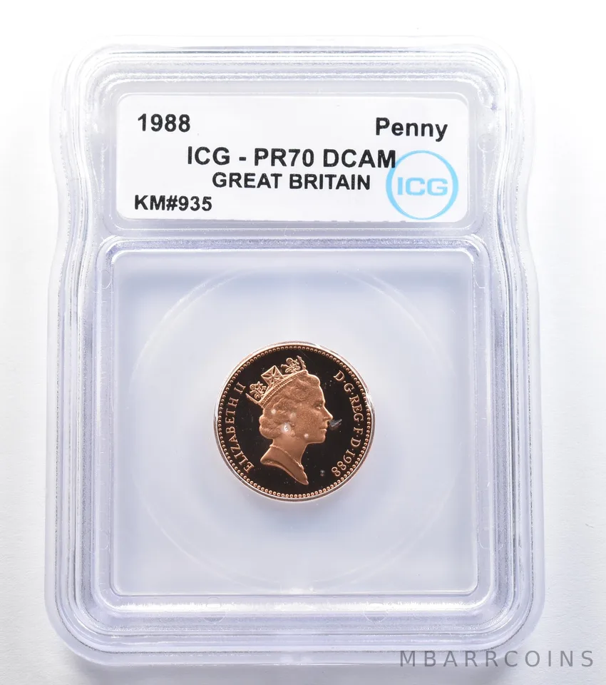 1988 Great Britain Penny KM#935 PR70 DCAM ICG *7853