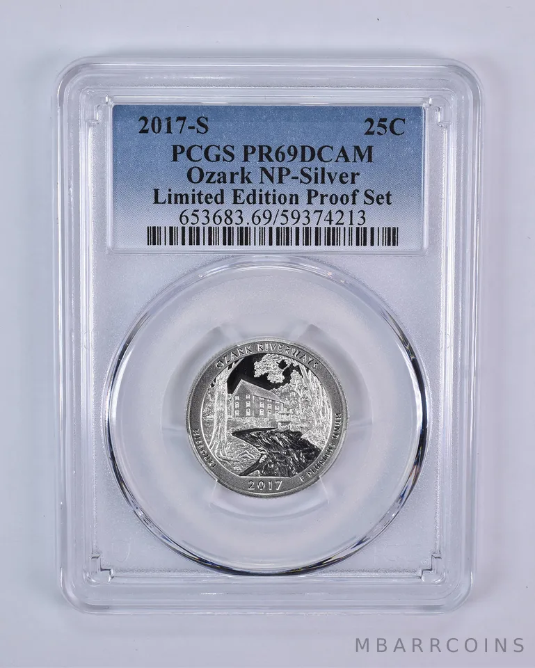 2017-S ATB Quarter Silver Ozark Riverways Limited Edition Set PR69 DCAM PCGS