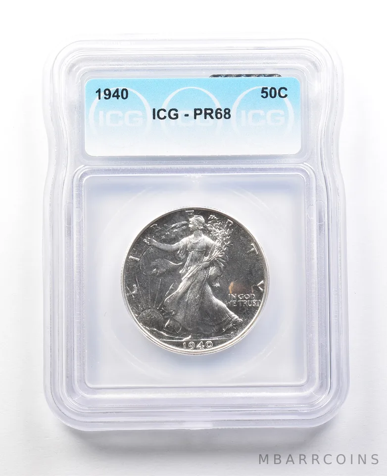 1940 Walking Liberty Half Dollar PR68 ICG *3015