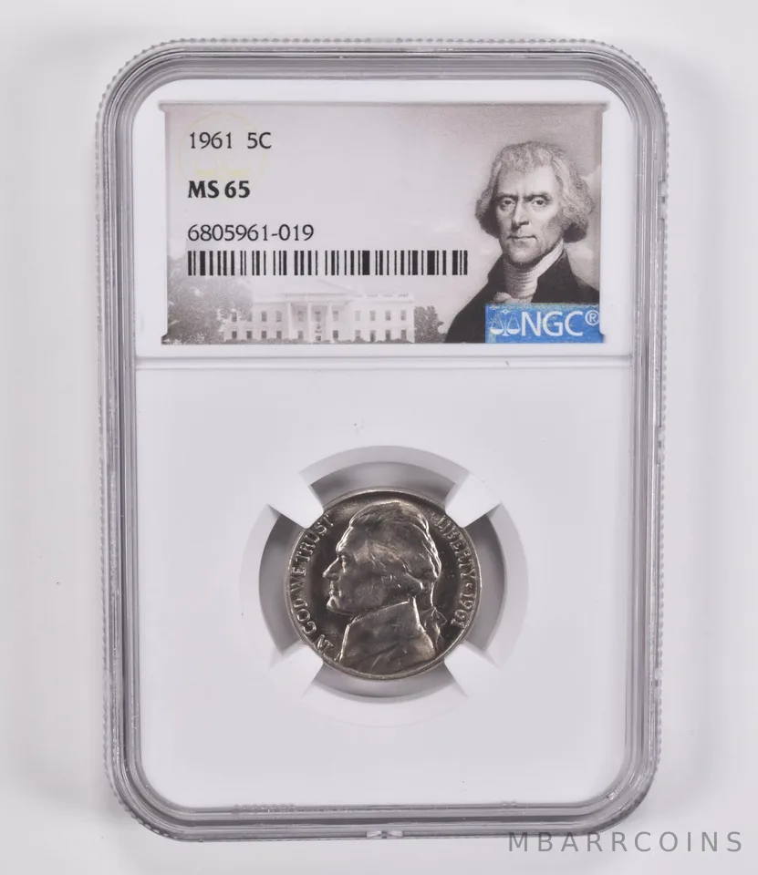 1961 Jefferson Nickel MS65 NGC Special Label