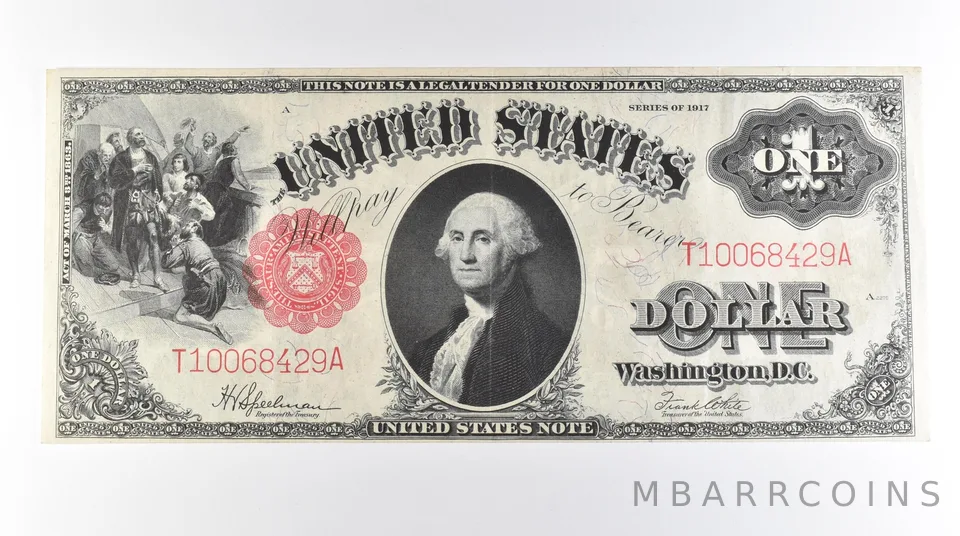 1917 $1 Legal Tender Large Note Red Seal FR#39 *0660