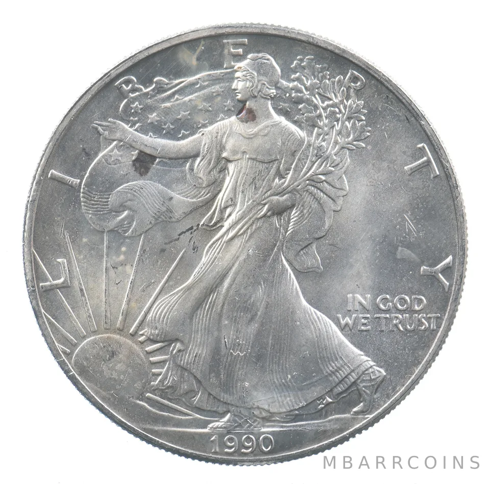 Better Date 1990 American Silver Eagle 1 Troy Oz .999 Fine Silver *819