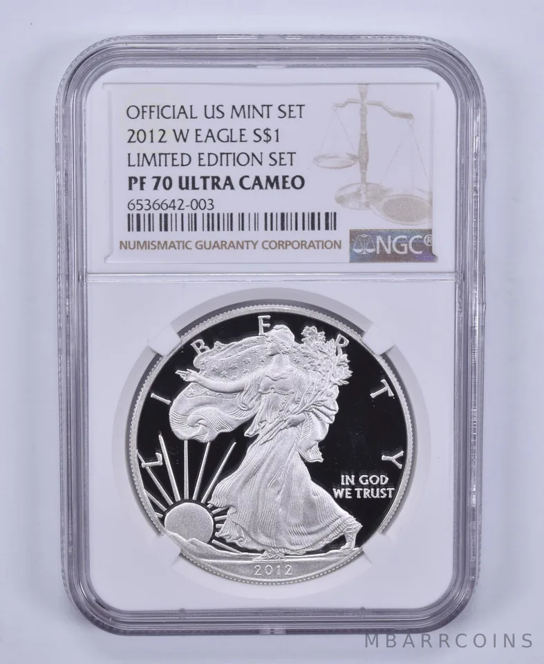 2012-W American Silver Eagle Limited Edition Set PF70 NGC Brown Label