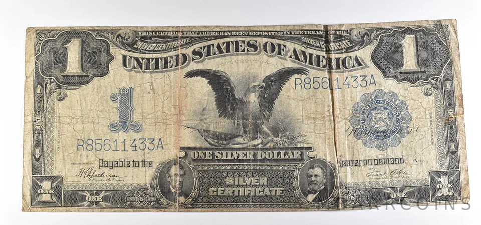 1899 $1 United States Black Eagle Silver Certificate Large Note Blue Seal *0868