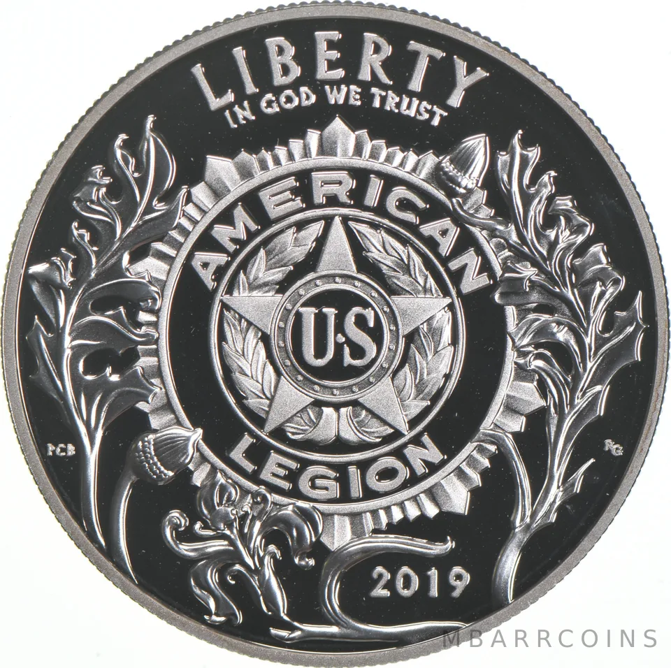 2019-P Proof American Legion Commemorative Silver Dollar $1