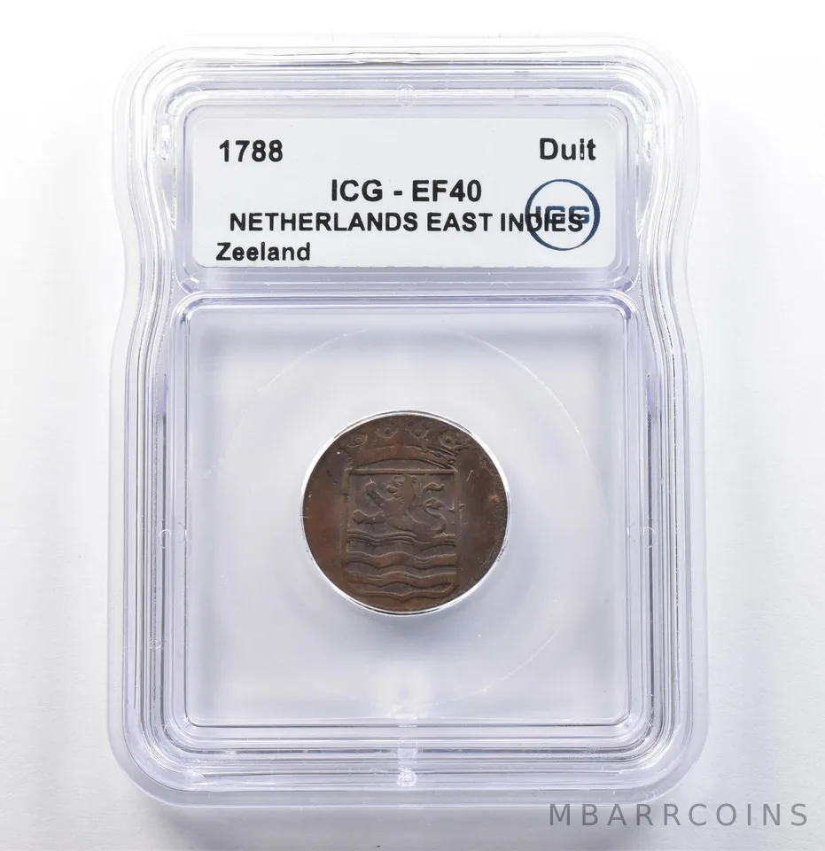 1788 Netherlands East Indies Duit Zeeland EF40 ICG *9888