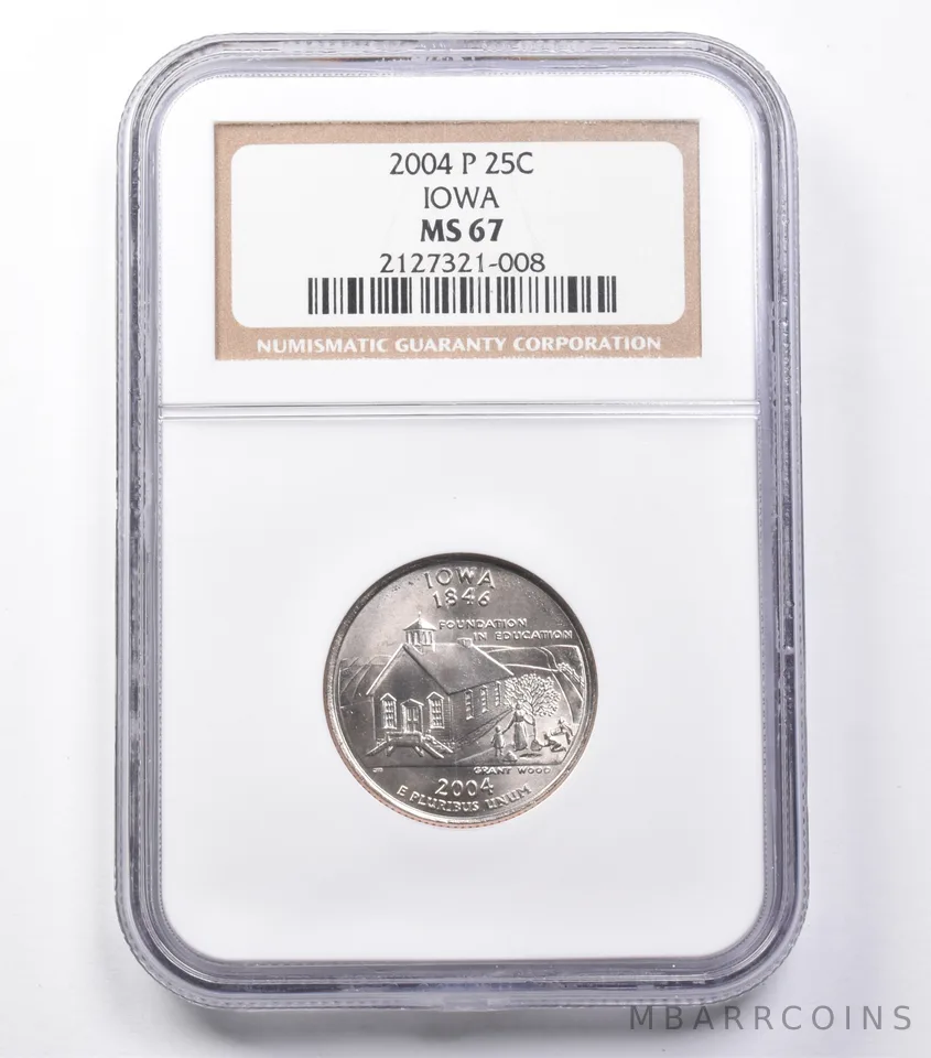 MS67 2004-P Washington State Quarter Iowa NGC a5412