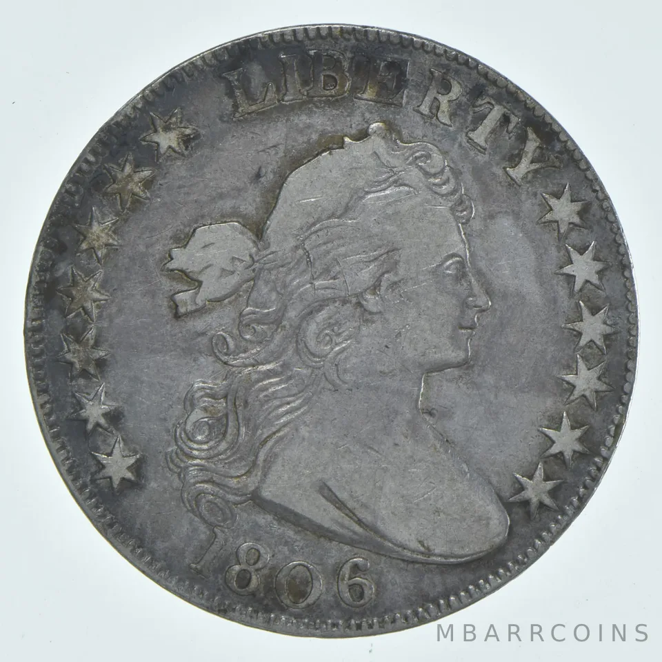 1806 Draped Bust Half Dollar Large Stars *8172