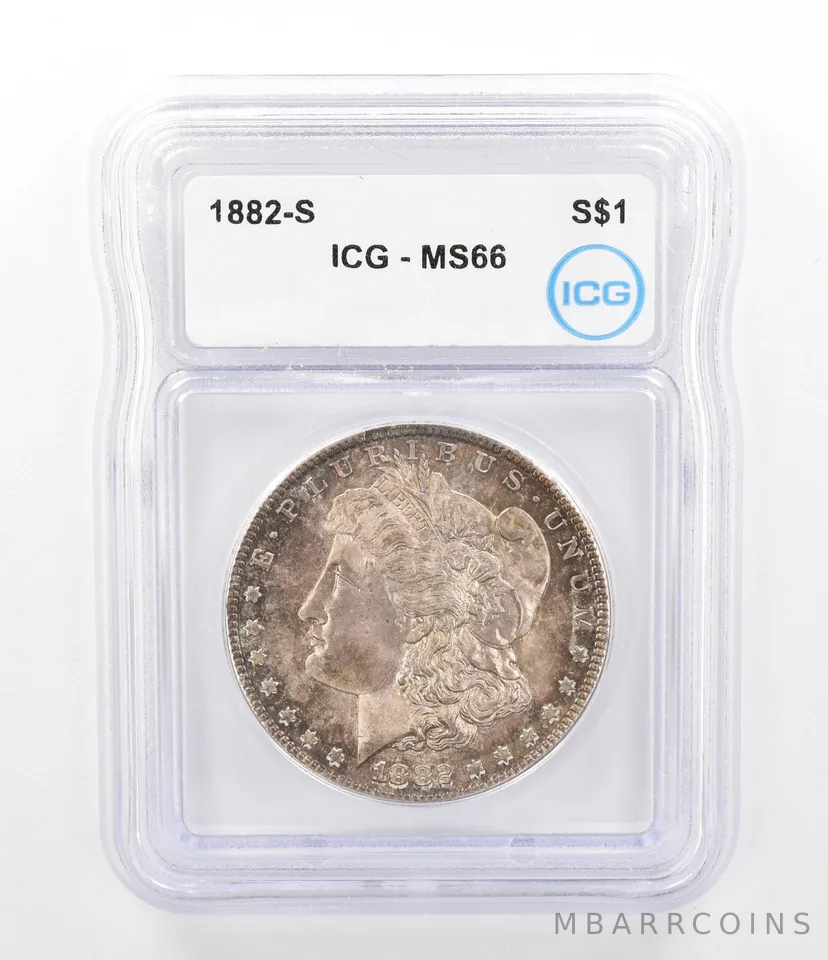 1882-S Morgan Silver Dollar MS66 ICG Beautiful Tone *9769