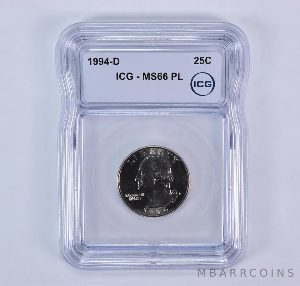 1994-D Washington Quarter MS66 PL ICG