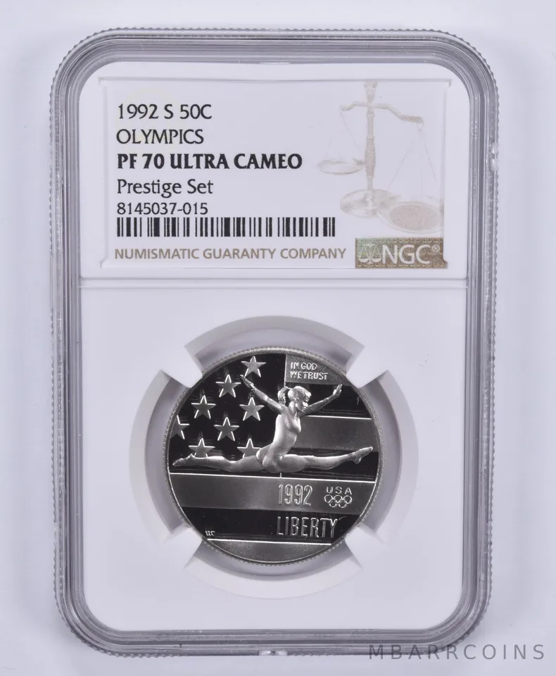 1992-S Olympic Gymnastics Commemorative Half Dollar Prestige Set PF70 NGC