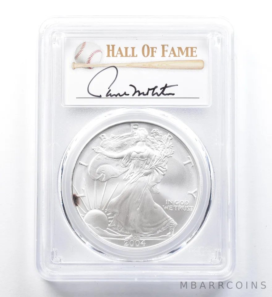 2004 American Silver Eagle Paul Molitor MS70 PCGS a1272