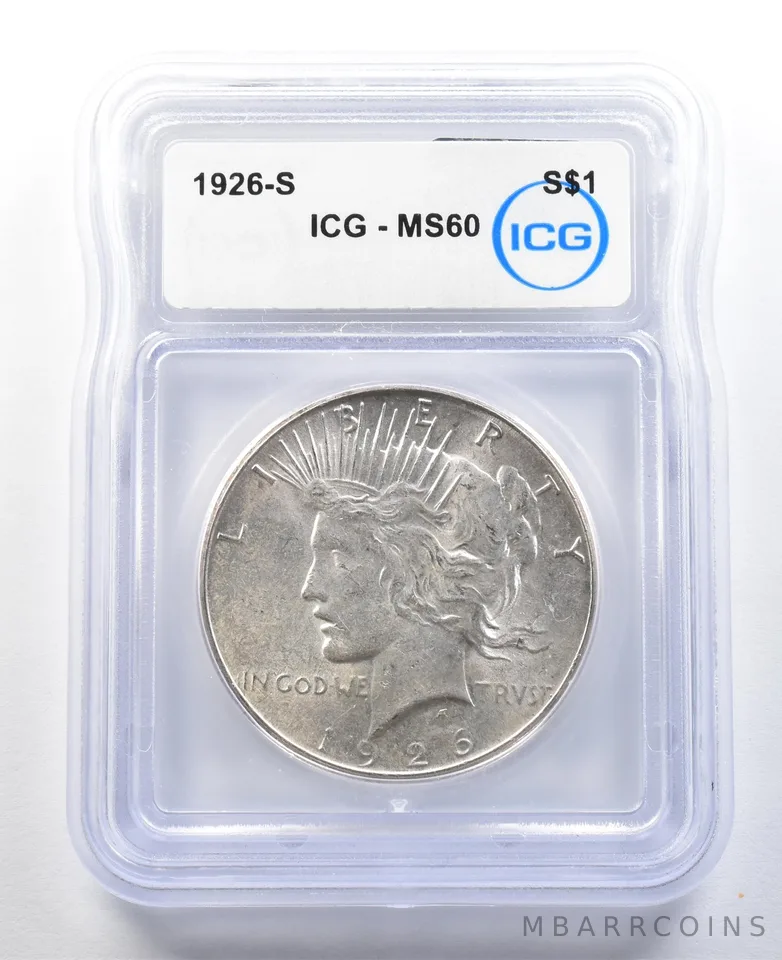 1926-S Peace Silver Dollar MS60 ICG *3335
