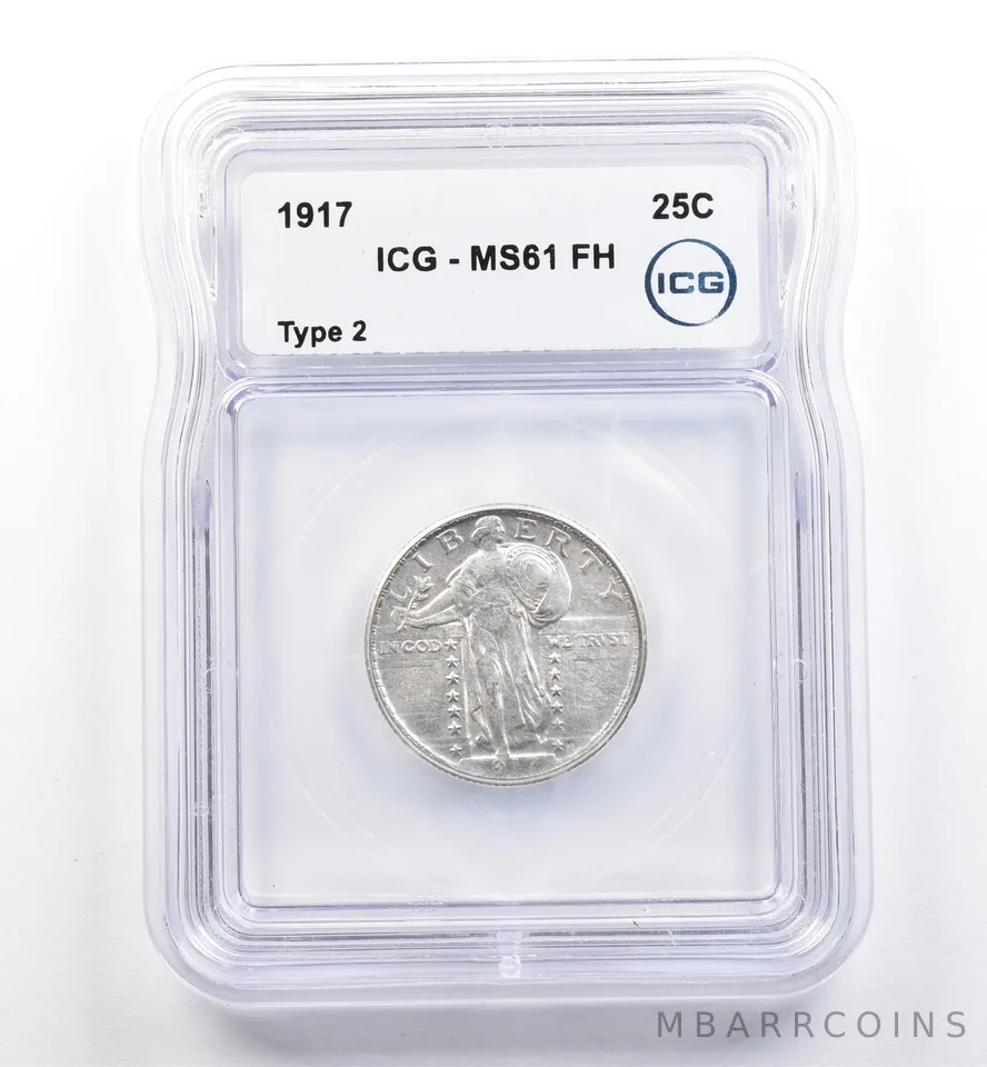 1917 Standing Liberty Quarter Type 2 MS61 FH ICG *0155