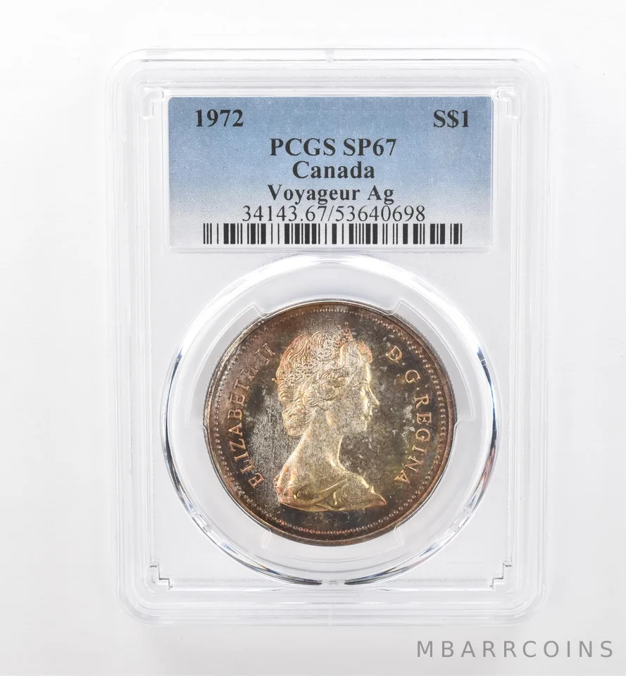 1972 Canada 1 Dollar Silver Voyageur SP67 PCGS Beautiful Tone *1917