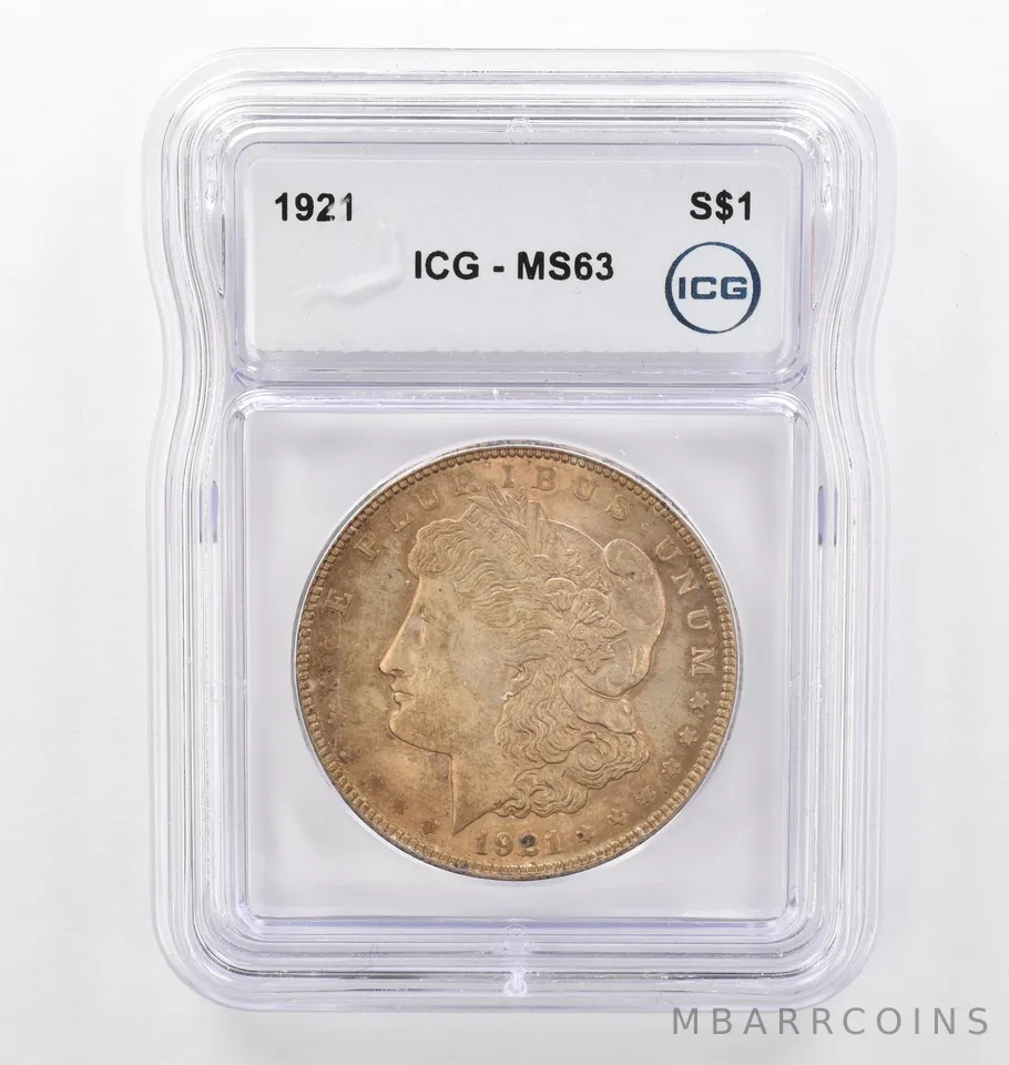 1921 Morgan Silver Dollar MS63 ICG Beautiful Tone *6190