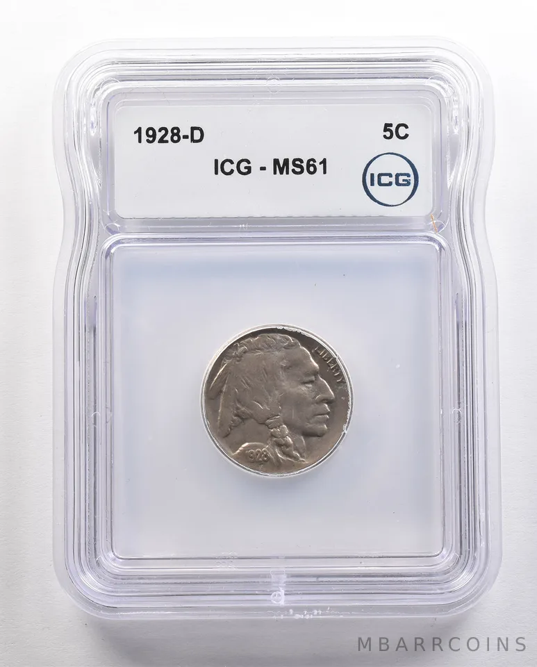 1928-D Indian Head Buffalo Nickel MS61 ICG *4430