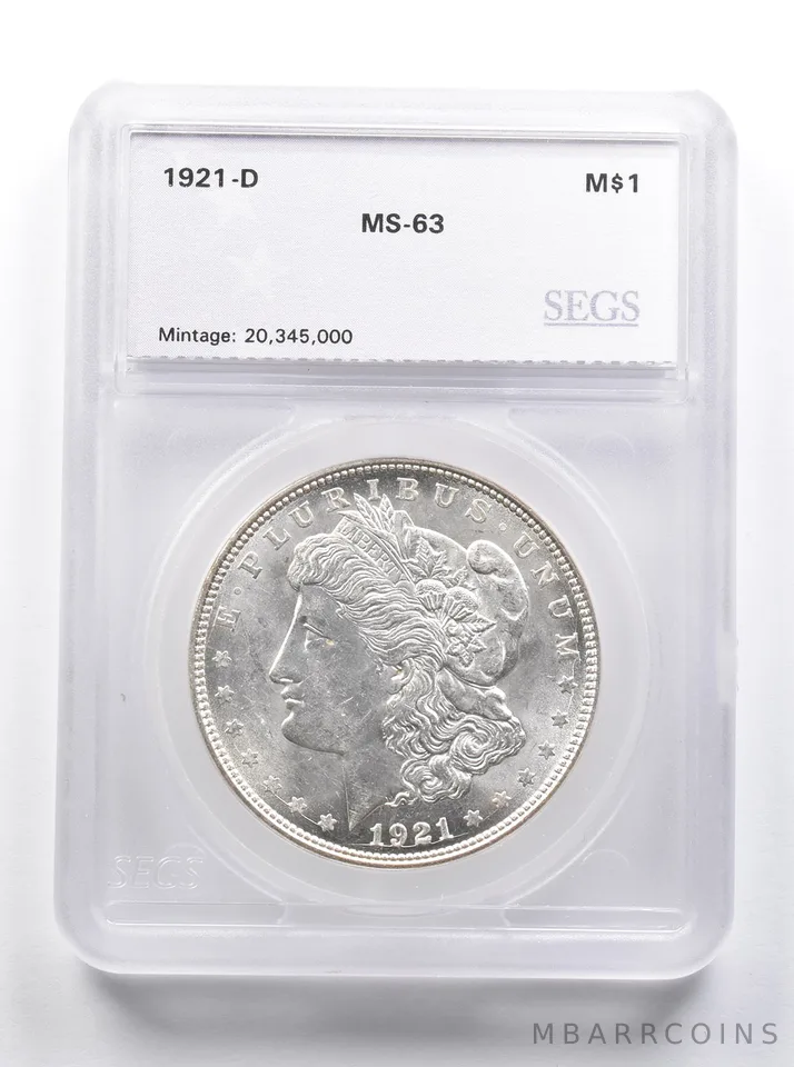 1921-D Morgan Silver Dollar Uncirculated *8396