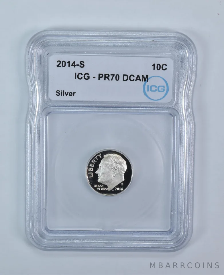 2014-S Roosevelt Dime Silver PR70 DCAM ICG