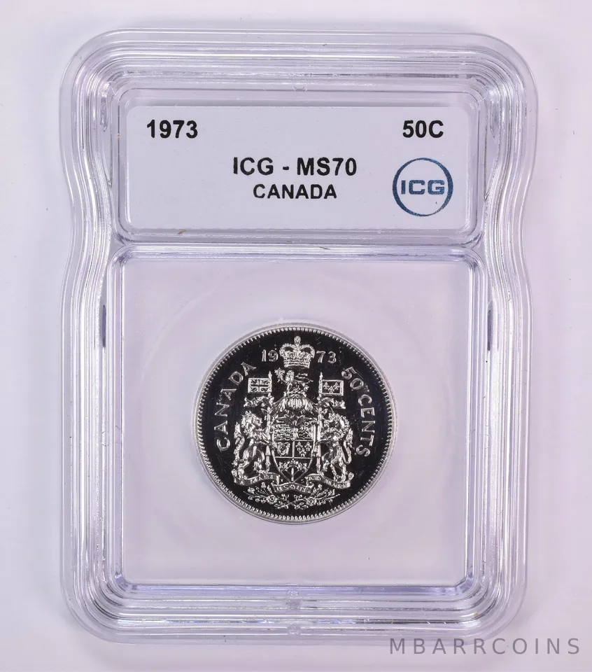 1973 Canada 50 Cents MS70 ICG