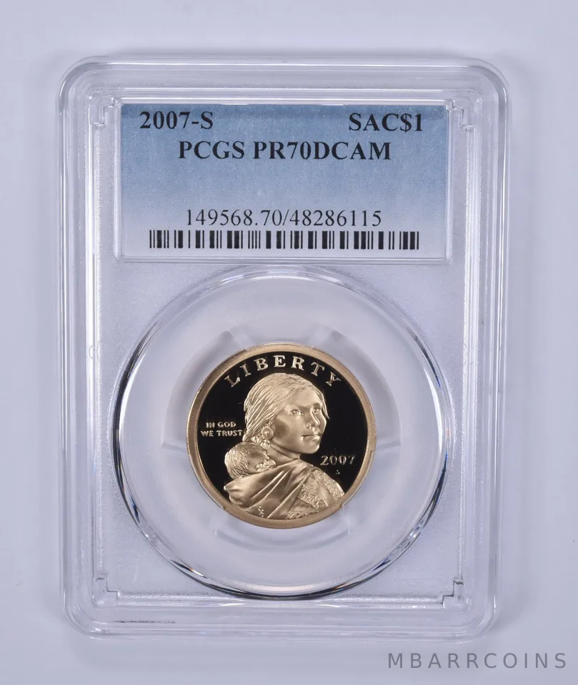 2007-S Sacagawea $1 PR70 DCAM PCGS Blue Label