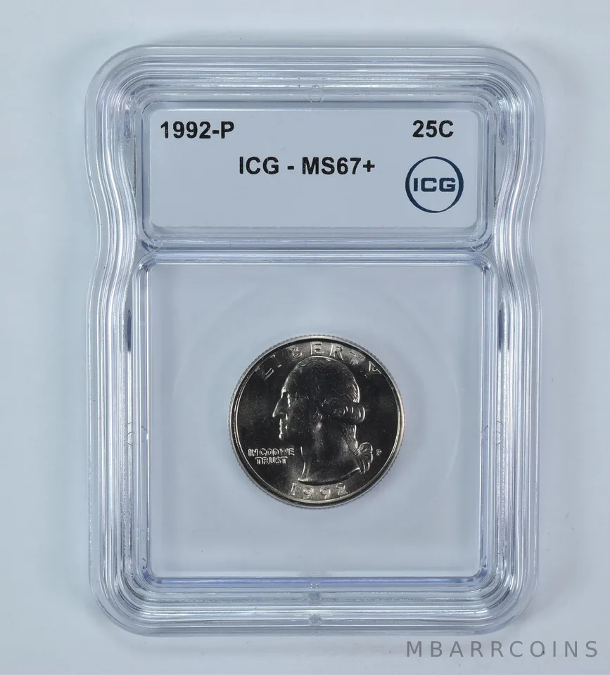 1992-P Washington Quarter MS67+ ICG