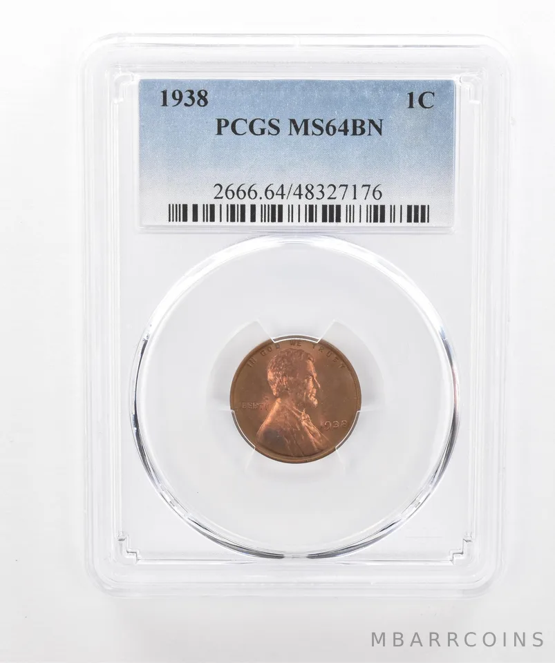 1938 Lincoln Wheat Cent MS64 BN PCGS Beautiful Tone *2987