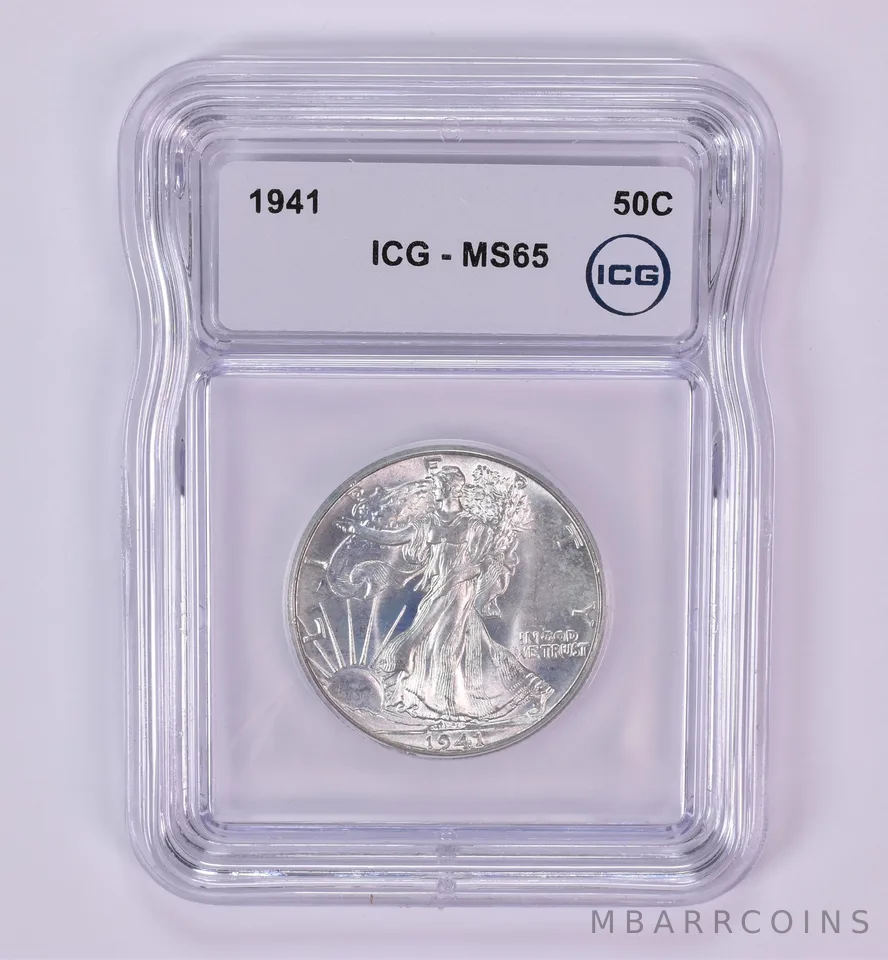 1941 Walking Liberty Half Dollar MS65 ICG