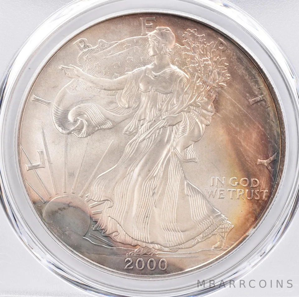 2000 American Silver Eagle MS67 PCGS Beautiful Tone *1319