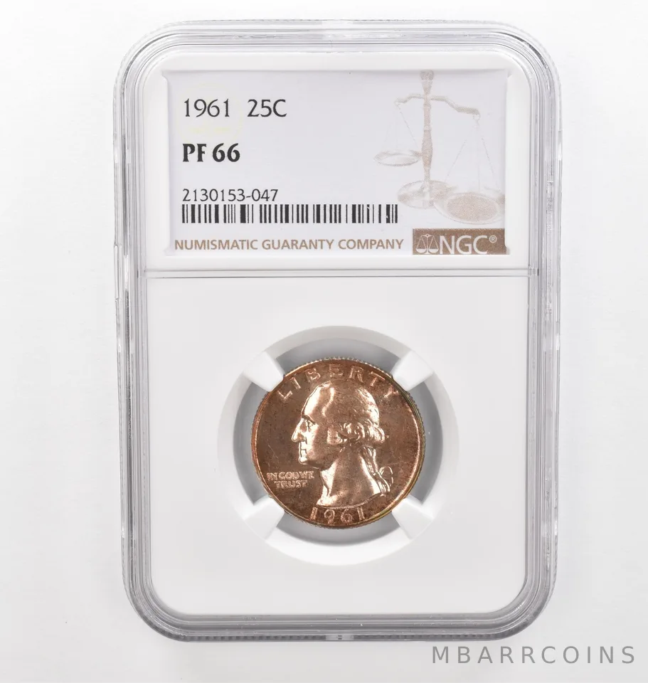 1961 Washington Quarter PF66 NGC Beautiful Tone *2258