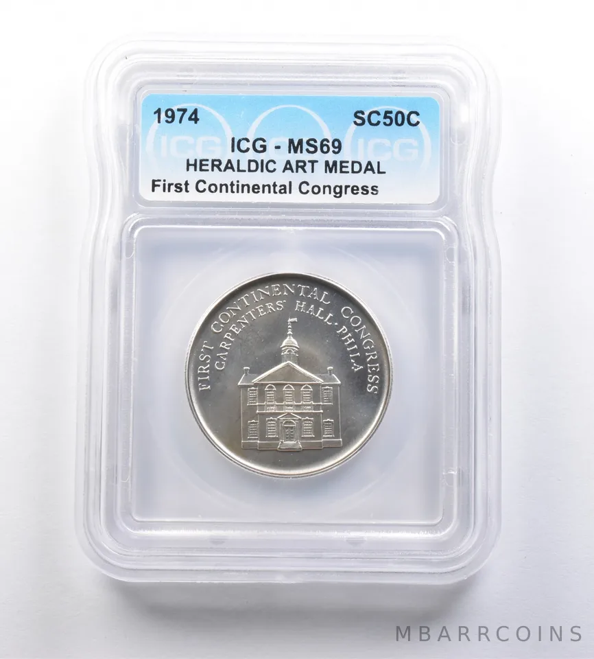 1974 So-Called Half Dollar First Continental Congress MS69 ICG *7194