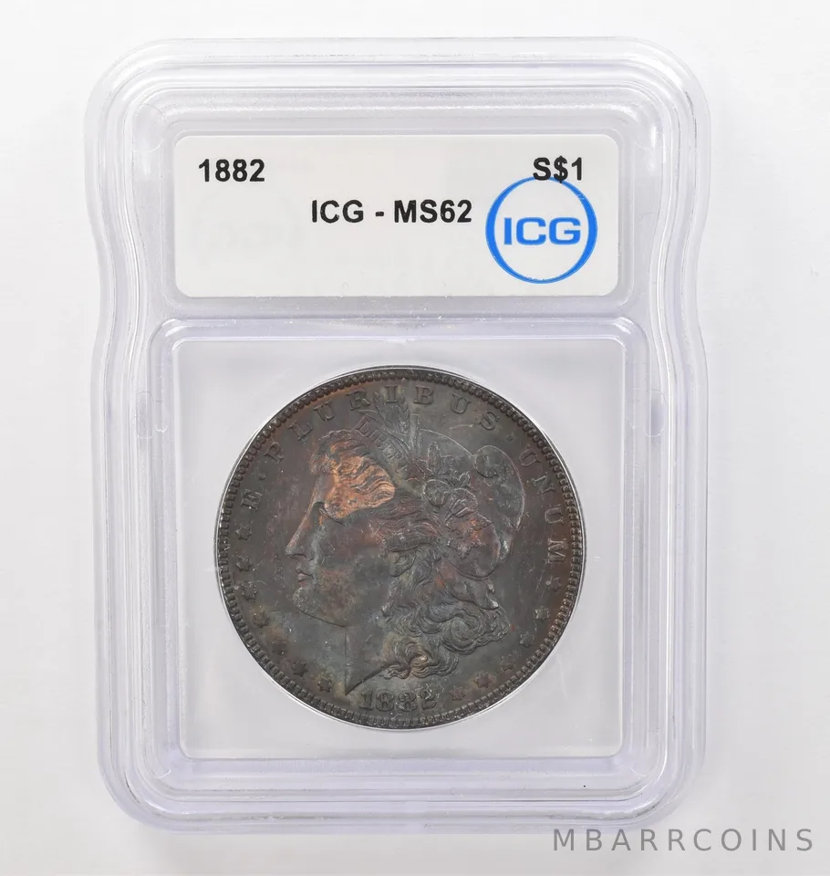 1882 Morgan Silver Dollar MS62 ICG Beautiful Tone *2464