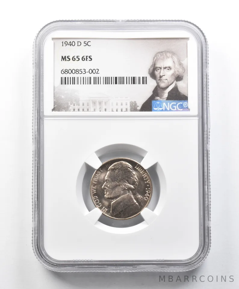 MS65 6FS 1940-D Jefferson Nickel NGC *1616