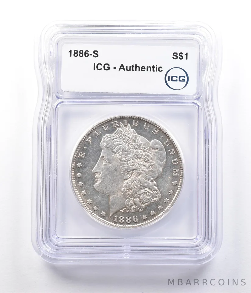 1886-S Morgan Silver Dollar Authentic ICG *2910
