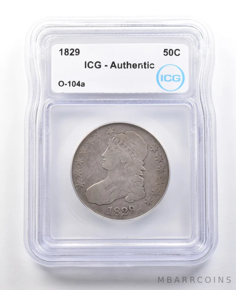 1829 Capped Bust Half Dollar O-104a Authentic ICG *2967