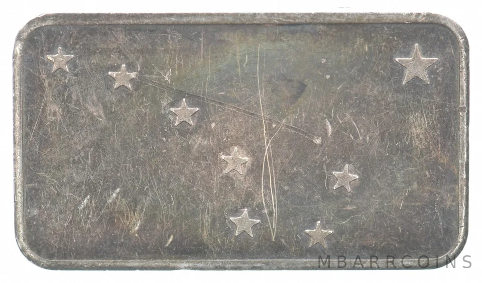 1 Troy Oz Silver Bar Alaska Oxford Beautiful Tone *7202