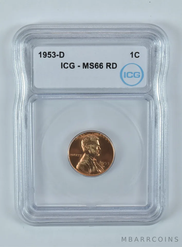 1953-D Lincoln Wheat Cent MS66 RD ICG