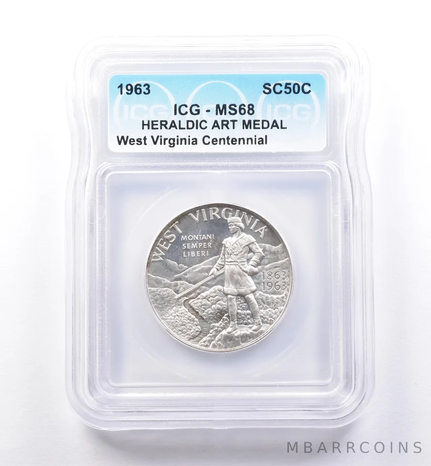 1963 So Called Half Dollar West Virginia Centennial MS68 ICG *8488