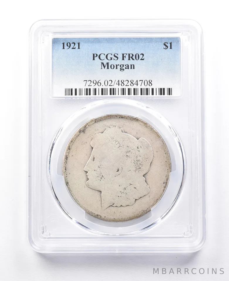 FR02 1921 Morgan Silver Dollar PCGS Low Ball *3824