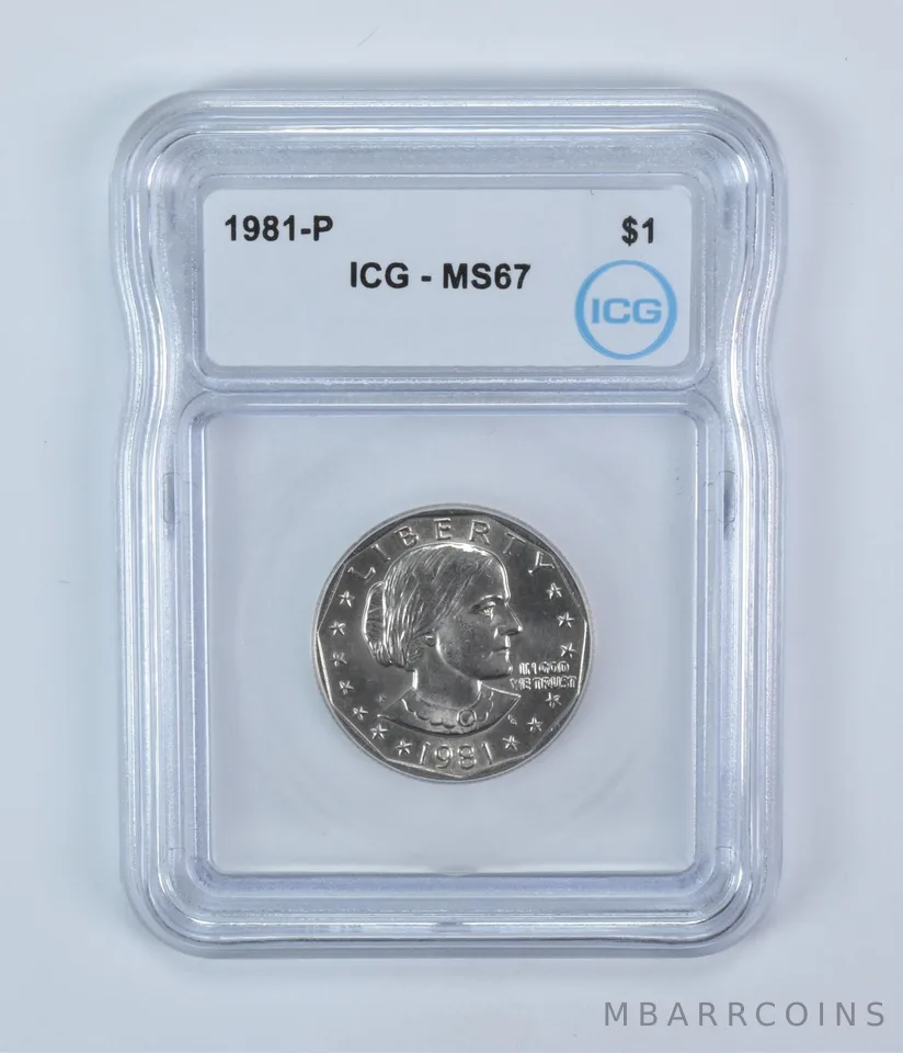1981-P Susan B Anthony $1 MS67 ICG