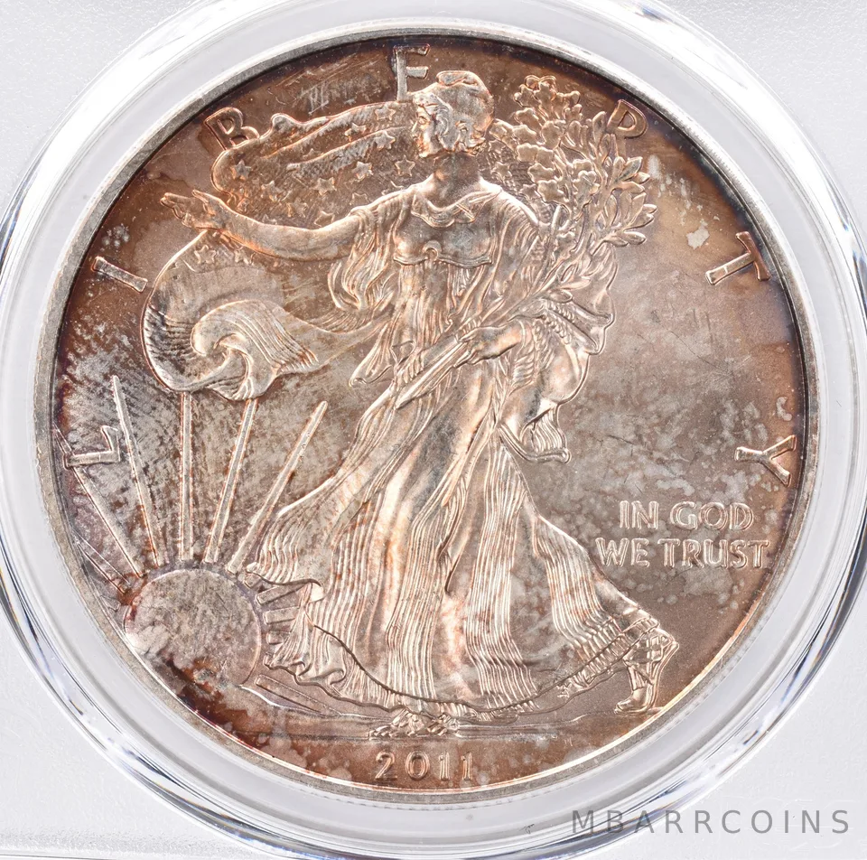 2011 American Silver Eagle MS63 PCGS Beautiful Tone *1513
