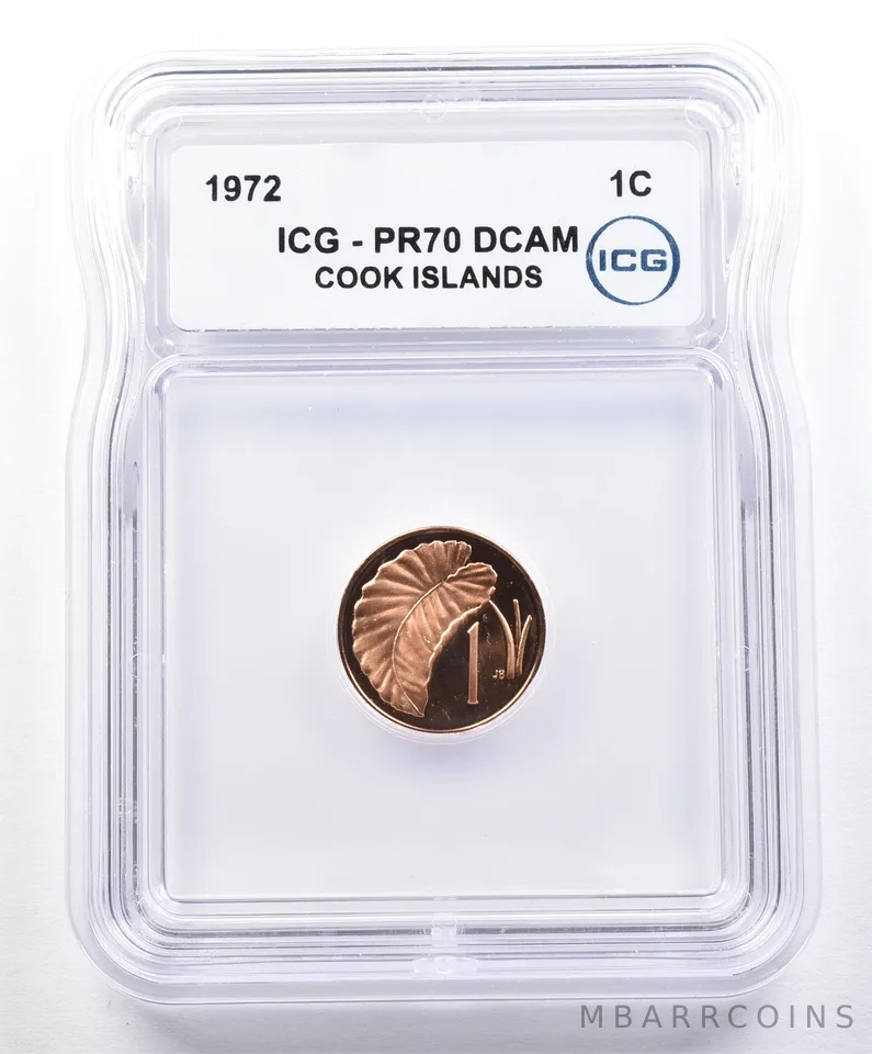 1972 Cook Islands 1 Cent PR70 DCAM ICG *1610