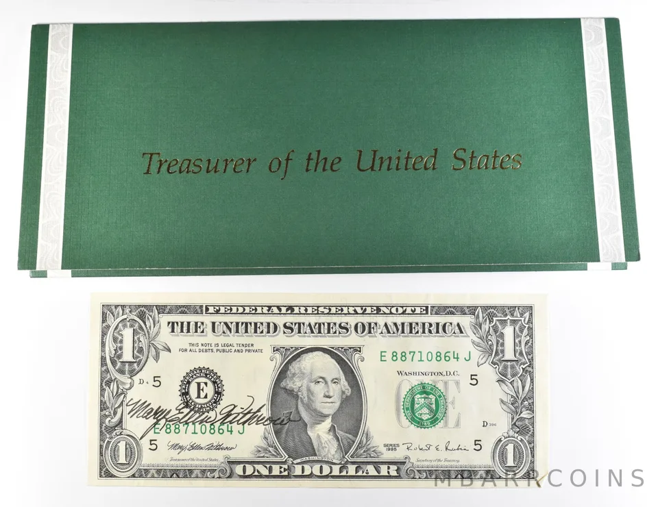 1995 $1 Richmond VA FRN Green Seal Courtesy Signature a0935