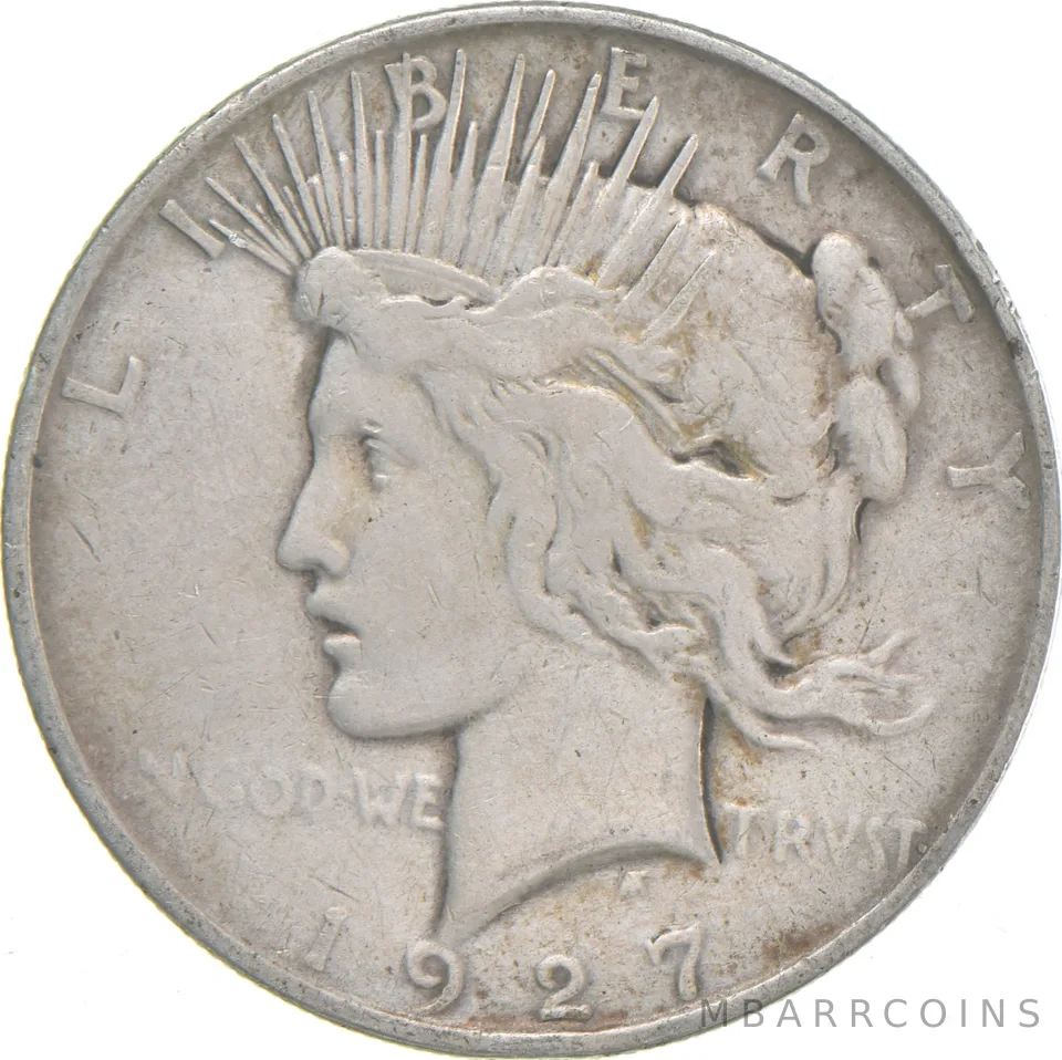 1927-D Peace US Silver Dollar - 90% Denver Minted