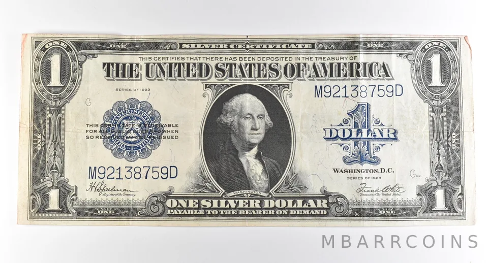 1923 $1 Silver Certificate Large Note Blue Seal *3700