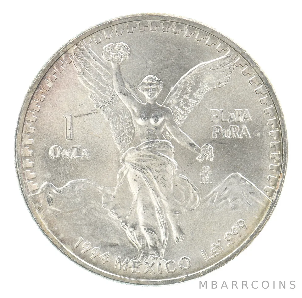 1994 Mo Mexico 1 Onza Silver Libertad Nice Tone *7594