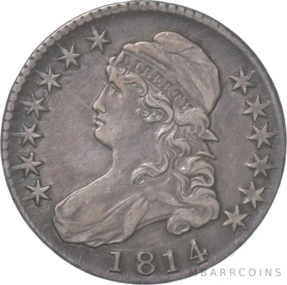 1814 Capped Bust Half Dollar 103 *8322