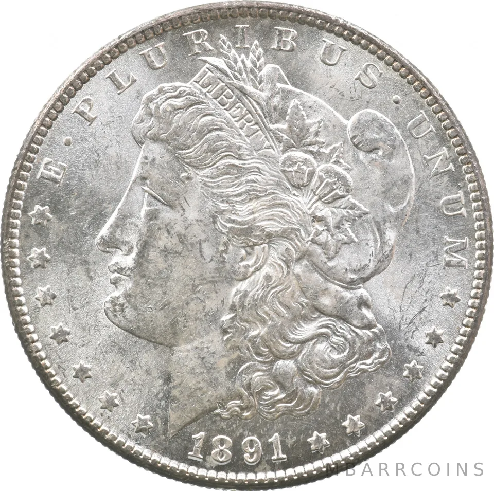 1891-S Morgan Silver Dollar a2853